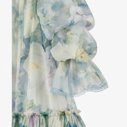 Junona-Girls Elegant Blue Blossom Gown | Childrensalon Outlet