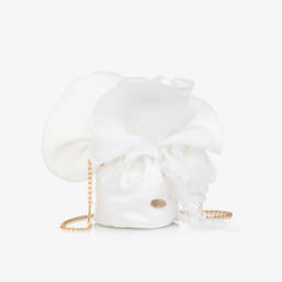 Junona-Girls Elegant White Feather Pouch | Childrensalon Outlet