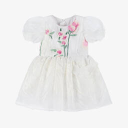 Junona-Girls Elegant White Tulle Gown | Childrensalon Outlet