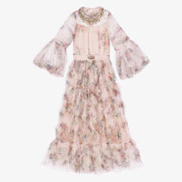 Junona-Очаровательное розовое платье из тюля для девочек | Childrensalon Outlet