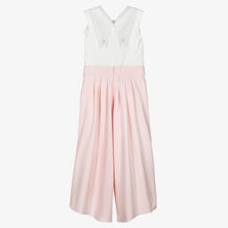 Junona-Girls Floral Pink Jumpsuit Delight | Childrensalon Outlet