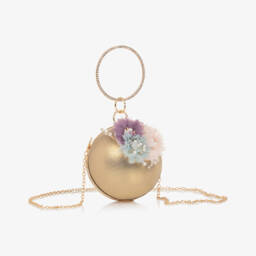 Junona-Girls Glitter Globe Floral Handbag | Childrensalon Outlet