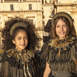 جونونا-طوق للشعر لون ذهبي وأسود للبنات | Childrensalon Outlet