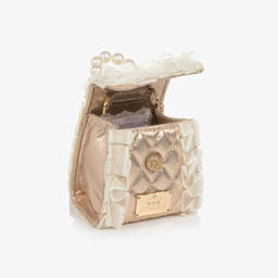 Junona-Girls Gold Quilted Handbag (11cm) | Childrensalon Outlet