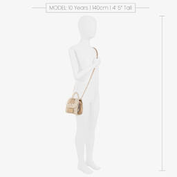 Junona-Girls Gold Quilted Handbag (11cm) | Childrensalon Outlet