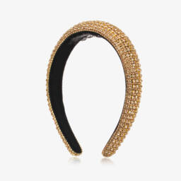 Junona-Girls Gold Sparkle Headband | Childrensalon Outlet