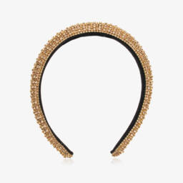 Junona-Girls Gold Sparkle Headband | Childrensalon Outlet