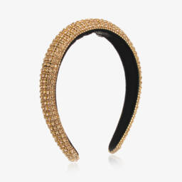 Junona-Girls Gold Sparkle Headband | Childrensalon Outlet