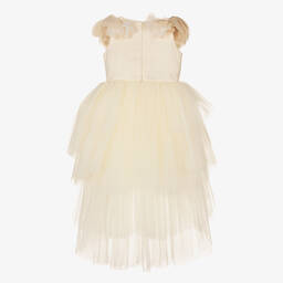 Junona-فستان تول لون عاجي وبيج | Childrensalon Outlet