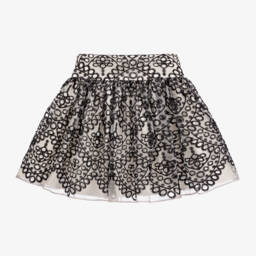 Junona-تنورة أورجانزا لون عاجي وأسود | Childrensalon Outlet