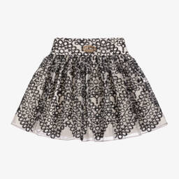 Junona-تنورة أورجانزا لون عاجي وأسود | Childrensalon Outlet