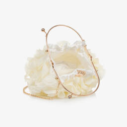 Junona-Кремовая шифоновая сумочка с цветочным узором для девочек | Childrensalon Outlet