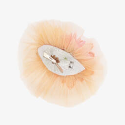 Junona-Girls Ivory Floral Tulle Barrette | Childrensalon Outlet