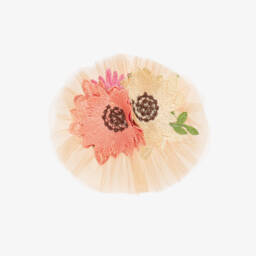 Junona-Girls Ivory Floral Tulle Barrette | Childrensalon Outlet