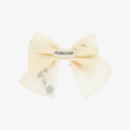 Junona-Girls Ivory Floral Tulle Hair Accessory | Childrensalon Outlet