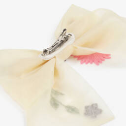 Junona-Girls Ivory Floral Tulle Hair Accessory | Childrensalon Outlet