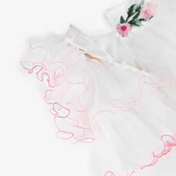 Junona-Girls Ivory Frilled Tulle Top | Childrensalon Outlet