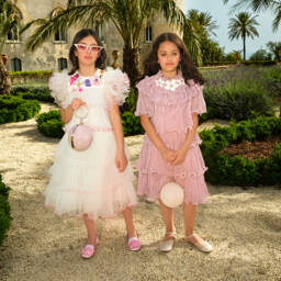 Junona-Girls Ivory Frilled Tulle Top | Childrensalon Outlet