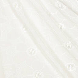 جونونا-فستان قطن مزين بدانتيل لون عاجي | Childrensalon Outlet