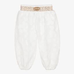 Junona-Girls Ivory Lace Trousers | Childrensalon Outlet