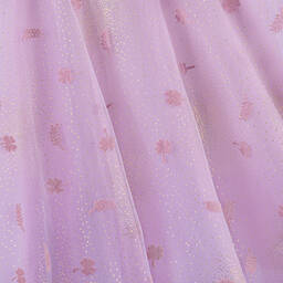 Junona-Girls Lilac Purple Floral Tulle Dress | Childrensalon Outlet
