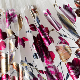 Junona-Girls Metallic Pink Floral Tulle Skirt | Childrensalon Outlet