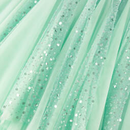 Junona-Girls Mint Sequin Tulle Gown | Childrensalon Outlet