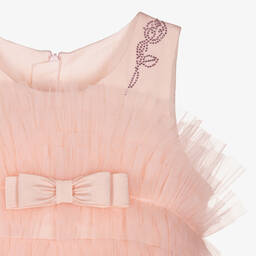 Junona-Girls Pale Pink Tulle Dress | Childrensalon Outlet