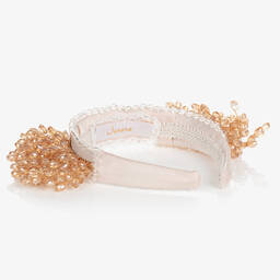 Junona-Girls Pink Beaded Hairband | Childrensalon Outlet