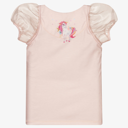 جونونا-Girls Pink Cotton T-Shirt | Childrensalon Outlet