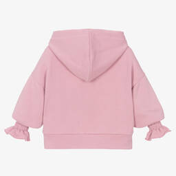 Junona-Girls Pink Cotton Unicorn Hoodie | Childrensalon Outlet