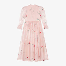 Junona-فستان أورغانزا وشيفون مطرز لون زهري فاتح | Childrensalon Outlet