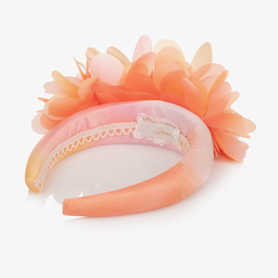 Junona-Girls Pink Flower Hairband | Childrensalon Outlet