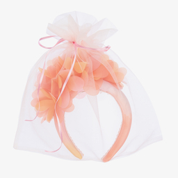Junona-Girls Pink Flower Hairband | Childrensalon Outlet