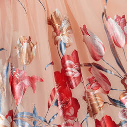 Junona-Розовая юбка из тюля с цветами | Childrensalon Outlet