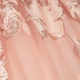 Junona-Girls Pink Jacquard Rose Skirt | Childrensalon Outlet