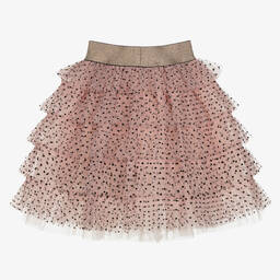 Junona-Розовая юбка из тюля в горошек | Childrensalon Outlet