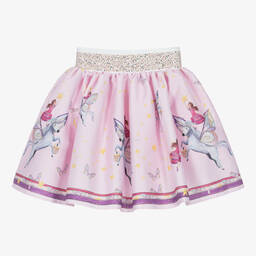 Junona-Girls Pink Satin Unicorn Skirt | Childrensalon Outlet