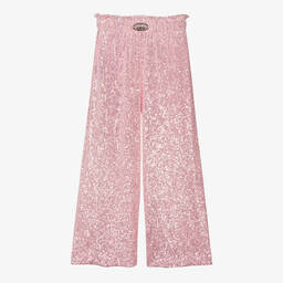 Junona-Girls Pink Sequin Trousers | Childrensalon Outlet
