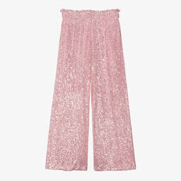 Junona-Girls Pink Sequin Trousers | Childrensalon Outlet
