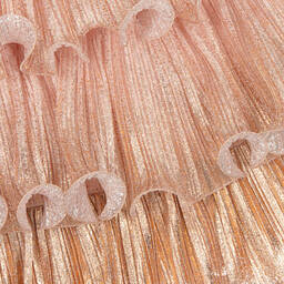 Junona-Girls Pink & Shimmery Gold Tulle Skirt | Childrensalon Outlet