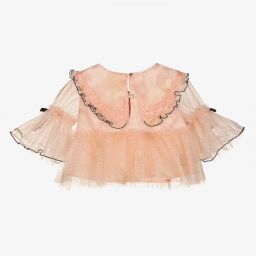 Junona-Розовая блузка из тюля для девочек | Childrensalon Outlet