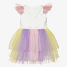Junona-Girls Pink Tulle Unicorn Dress | Childrensalon Outlet