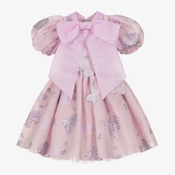Junona-Фиолетовое жаккардовое платье с цветами для девочек | Childrensalon Outlet