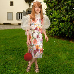 Junona-Girls Red Velvet Ball Clutch Bag (14cm) | Childrensalon Outlet