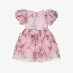 Junona-Girls Rosy Bloom Tulle Frock | Childrensalon Outlet