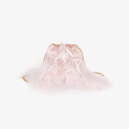 Junona-Girls Shimmering Feathered Pink Purse | Childrensalon Outlet