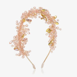 Junona-Girls Shimmering Pink Gem Headband | Childrensalon Outlet