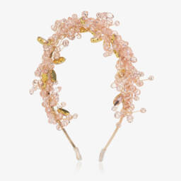 Junona-Girls Shimmering Pink Gem Headband | Childrensalon Outlet