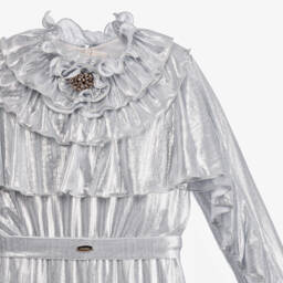 Junona-Girls Silver Shimmer Jumpsuit | Childrensalon Outlet